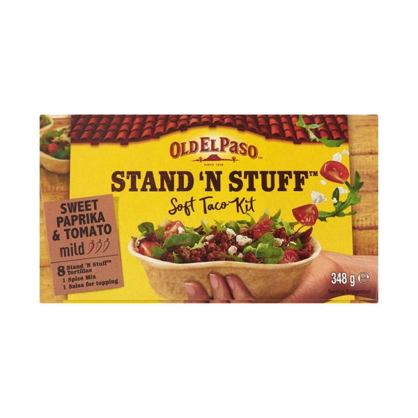 Old El Paso Stand N Stuff OLD EL PASO STAND 'N STUFF SOFT TACO KIT MEXICAN STYLE 348G 