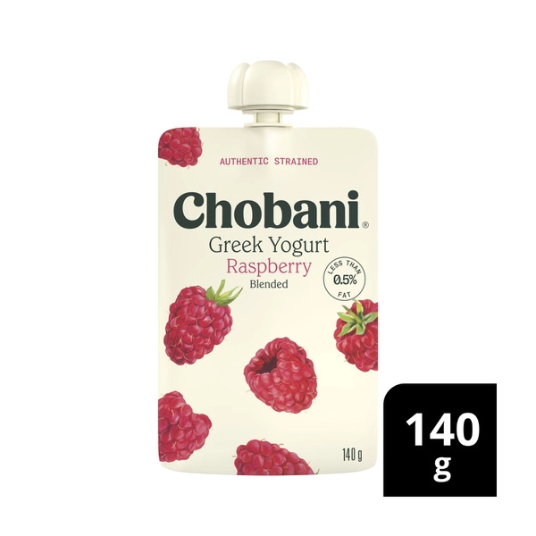 Chobani Greek Yogurt Pouch Raspberry 140g