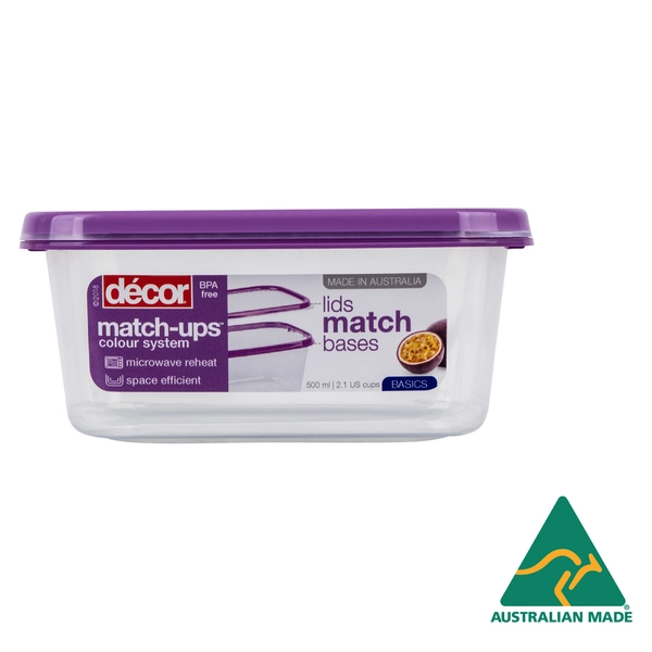 Decor Match Ups Container 500mL 1 each