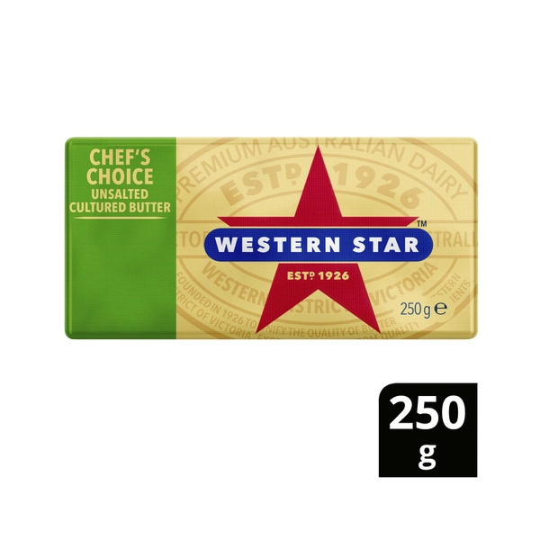 Western Star Chef's Choice Unsalted Cultured Butter Pat 250g