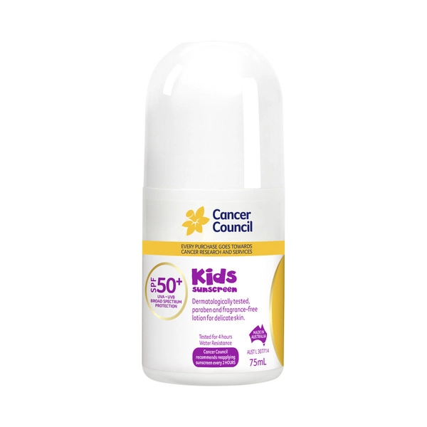 Cancer Council Kids Sunscreen SPF 50+ Roll On 75mL