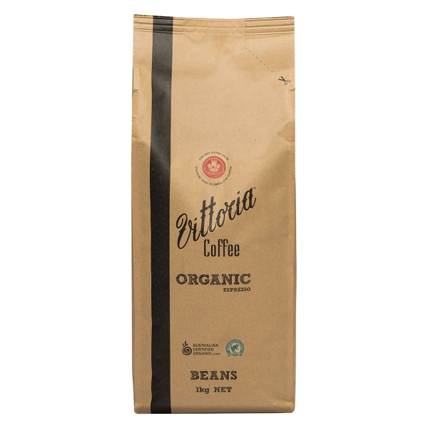 Vittoria Organic Espresso Coffee Beans 1kg