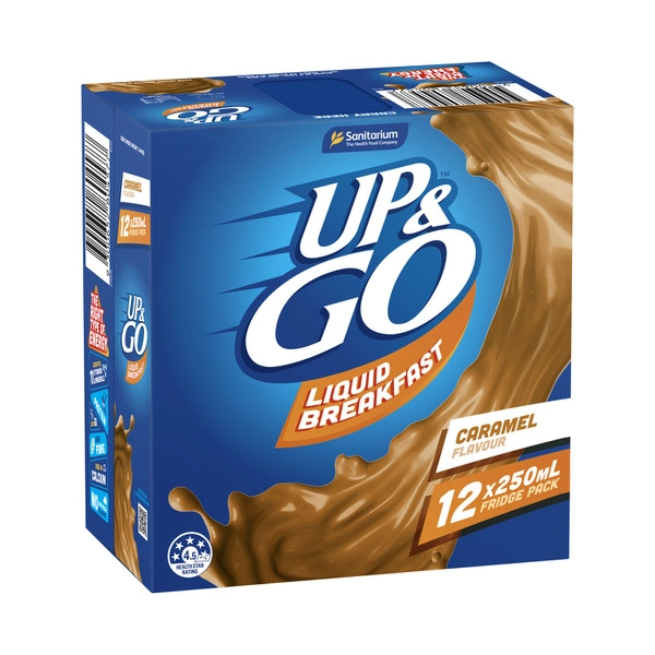 Sanitarium Up&Go Liquid Breakfast Caramel Fridge Pack 12X250mL 3L