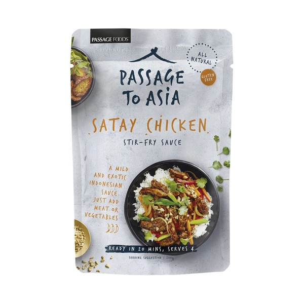 Passage Foods Passage To Asia Satay Chicken Stir Fry Sauce 200g