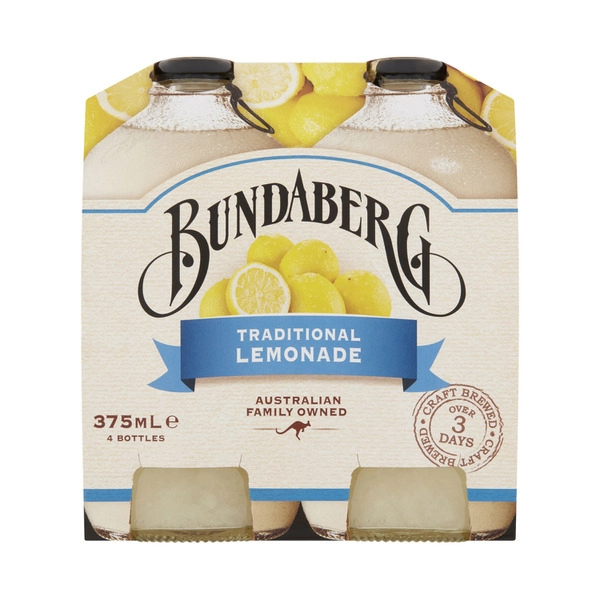 Bundaberg Craft Brewed Drink Traditional Lemonade 4x375mL 4 pack