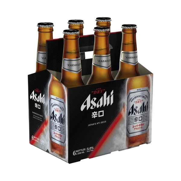 Asahi Super Dry Bottle 330mL 6 Pack