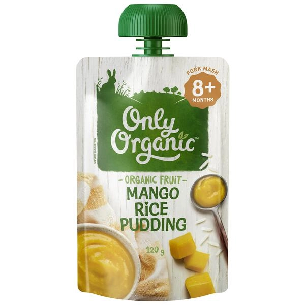 Only Organic Mango Rice Pudding 8+ Months 120g