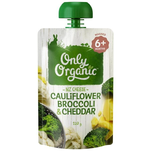 Only Organic Cauliflower Broccoli & Cheddar 120g