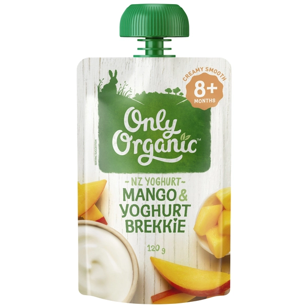 Only Organic Mango & Yoghurt Brekkie Baby Food Pouch 8+ Months 120g