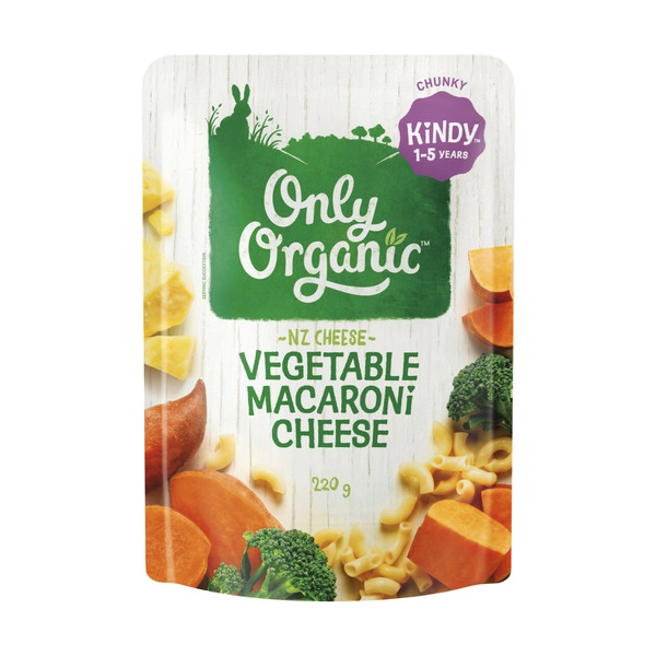 Only Organic Kindy 1-5 Years Vegetable Macaroni & Cheese Pasta Express 220g