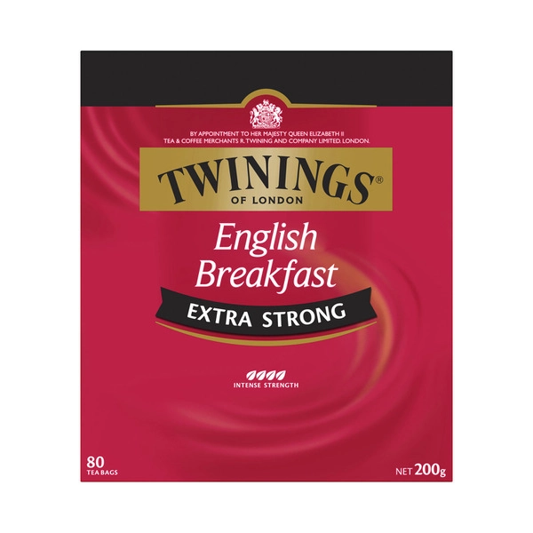 Twinings English Breakfast Extra Strong Tea Bags 80 pack 200g