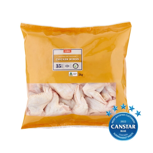 Coles RSPCA Approved Chicken Wings Value Bag 2kg