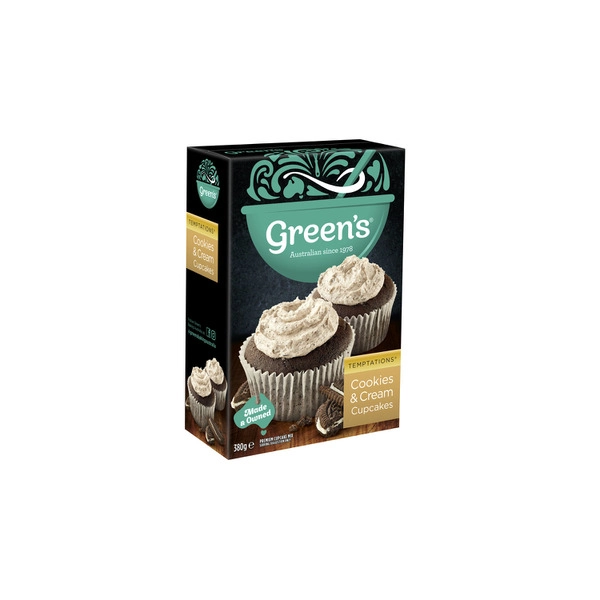 Green's Deluxe Cookies & Cream Cupcake Mix 380g