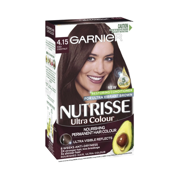 Garnier Nutrisse 4.15 Mahogany Ash Brown Permanent Hair Colour 1 pack