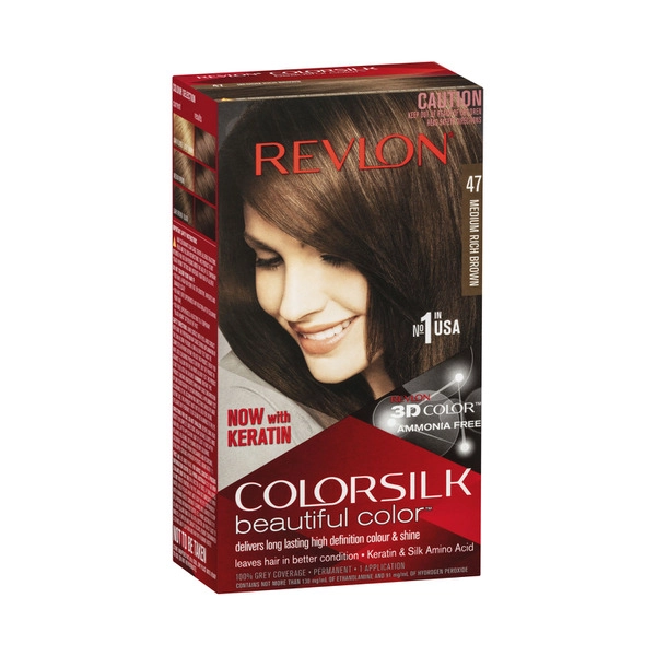 Revlon Colorsilk Medium Rich Brown 47 Hair Colour 1 pack