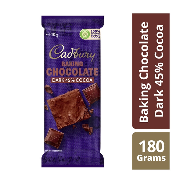 Cadbury Baking Dark Chocolate Block 180g