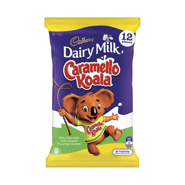 Cadbury Dairy Milk Caramello Koala Chocolate Sharepack 12 Pieces 180g