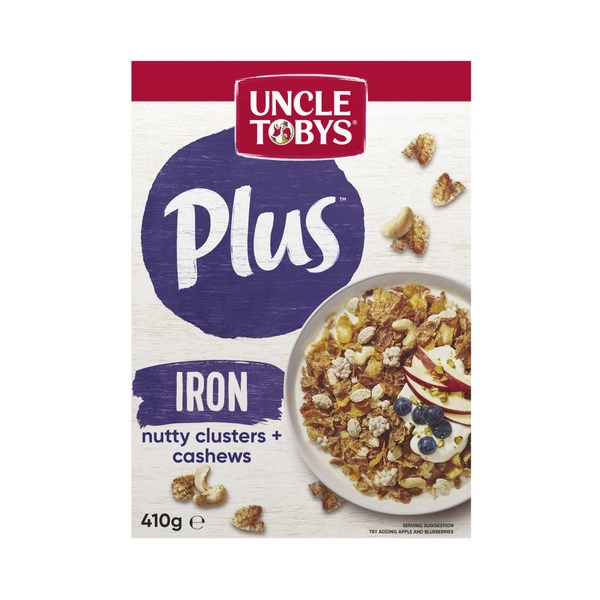 Uncle Tobys Plus UNCLE TOBYS PLUS CEREAL:BREAKFAST PLUS:.:410 GRAM 