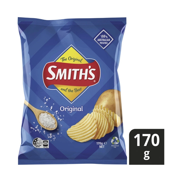 Smith's Crinkle Cut SMITHS CRINKLE CUT POTATO CHIPS:CRINKLE ORIGINAL:.:170 GRAM 