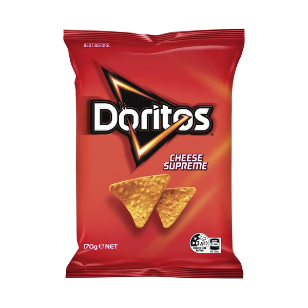 Doritos Corn Chips DORITOS CORN CHIPS:CHEESE SUPREME SHARE PACK 170 GRAM 