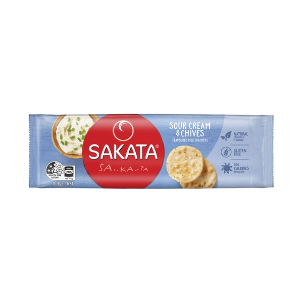 Sakata Rice Crackers Sour Cream Chive 100g