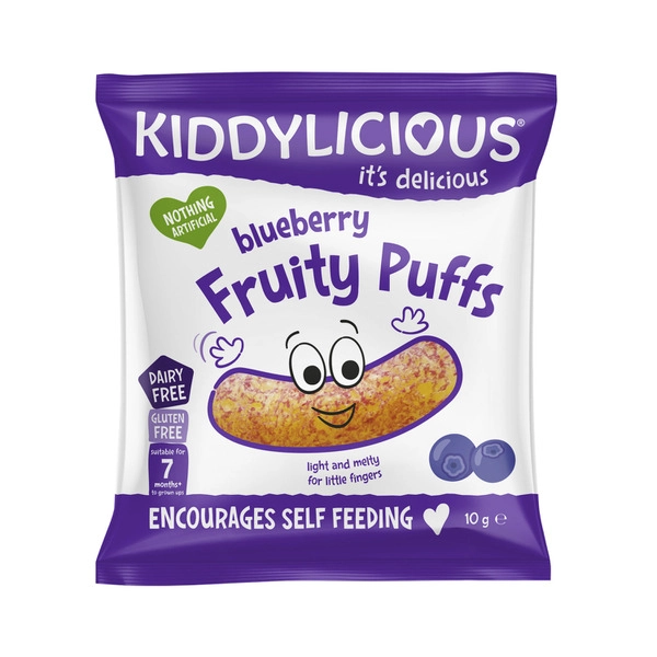 Kiddylicious Blueberry Fruity Puffs 7+ Months 10g