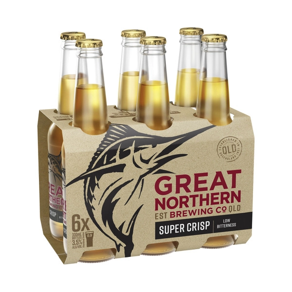 Great Northern Super Crisp Lager Bottle 330mL 6 Pack