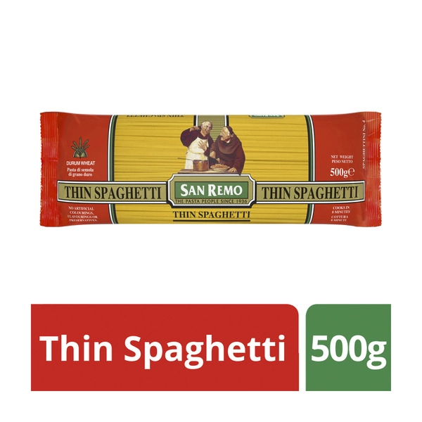 San Remo Pasta Thin Spaghetti 500g