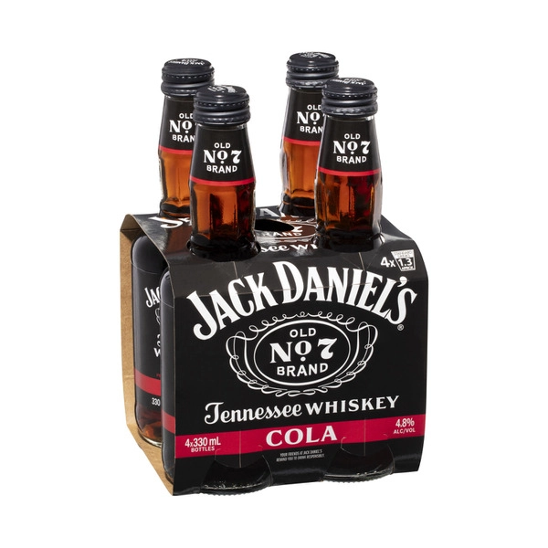 Jack Daniels & Cola Bottle 330mL 4 Pack