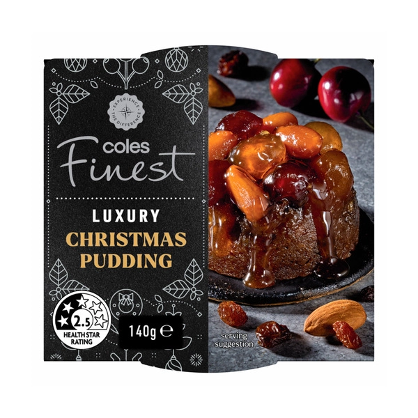 Coles Finest Luxury Christmas Pudding 140g