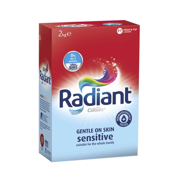 Radiant Sensitive Top & Front Loader Laundry Powder 2kg