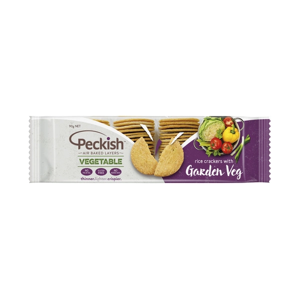 Peckish Vegetable Rice Cracker Garden Veg 100g