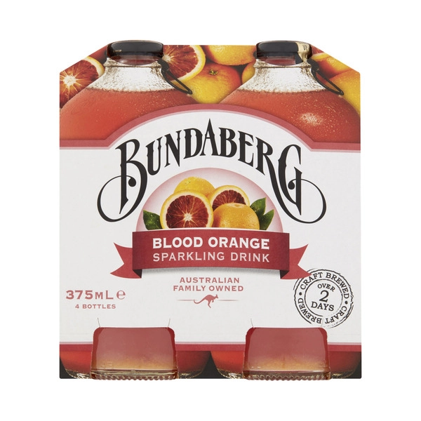 Bundaberg Brewed Drink Blood Orange 4x375mL 4 pack