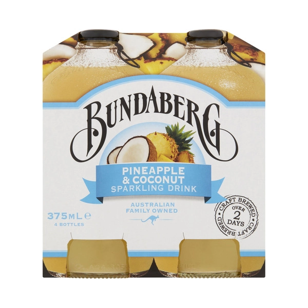 Bundaberg Brewed Drink Pineapple & Coconut 4x375mL 4 pack