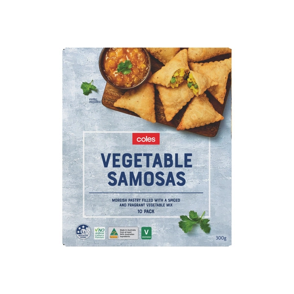 Coles Vegetable Samosas 10 Pack 300g