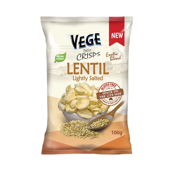 Vege Chips Deli Crisps Lentil Lightly Salted 100g