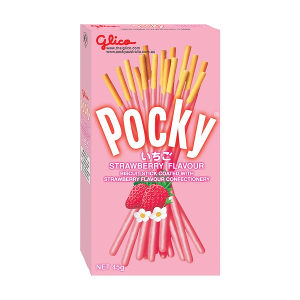 Glico Pocky Strawberry Biscuit Sticks 45g