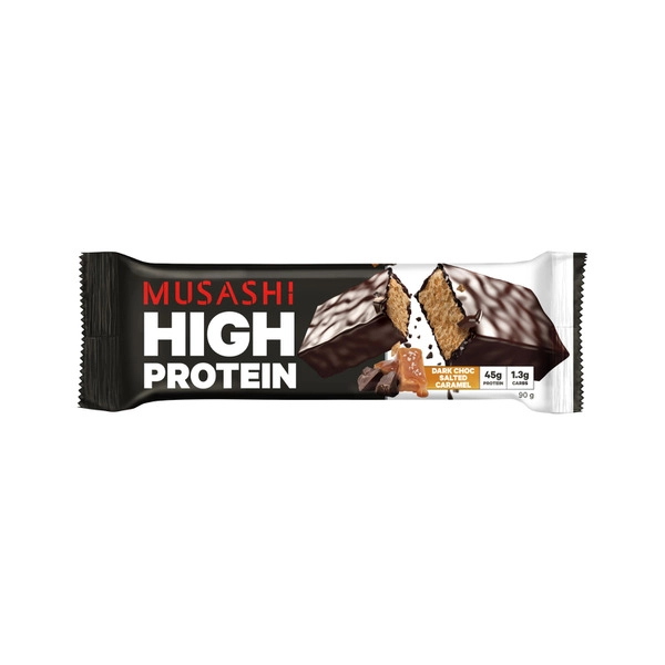 Musashi High Protein P45 Bar Dark Choc Salted Caramel 90g