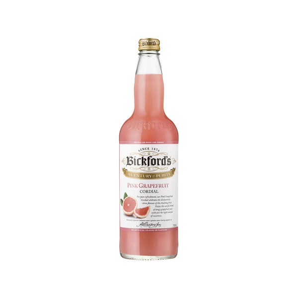 Bickford's Pink Grapefruit Cordial 750mL