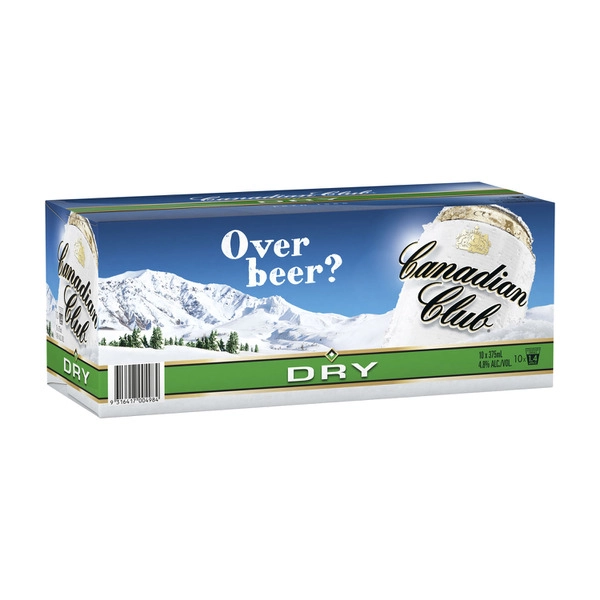 Canadian Club Dry Can 375mL 10 pack