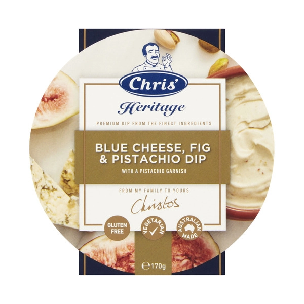 Chris' Heritage Blue Cheese Fig & Pistachio Savoury Dip 170g