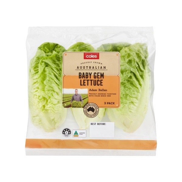 Coles Baby Gem Lettuce 3 pack