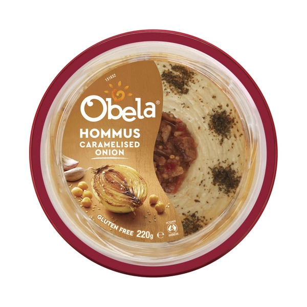 Obela Caramelised Onion Hommus  220g