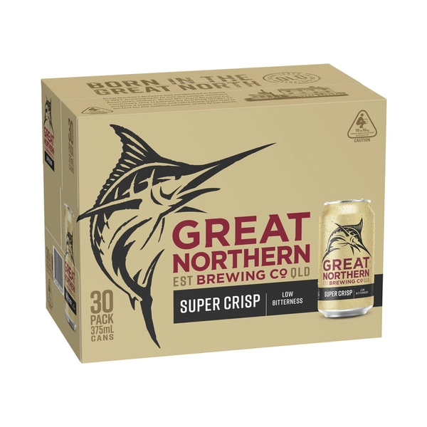 Great Northern Super Crisp Lager Block Can 375mL 30 Pack