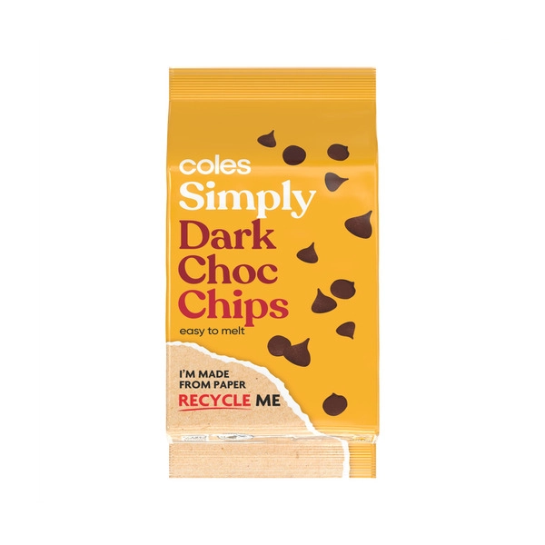 Coles Simply Dark Compound Chocolate Chips 250g