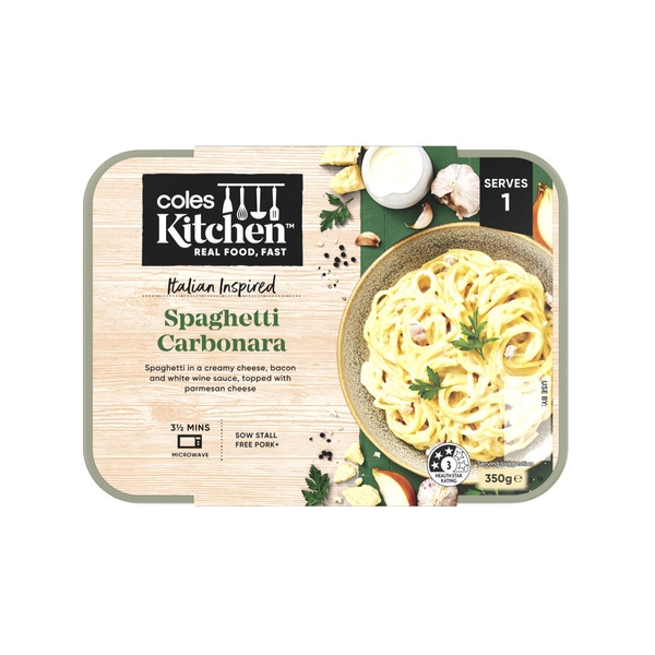 Coles Kitchen Spaghetti Carbonara 350g