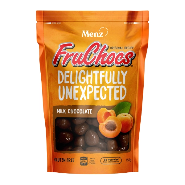 Menz FruChocs Milk Chocolate 150g