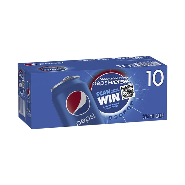 Pepsi Soft Drink 10x375ml PEPSI SOFT DRINK 375ML:PEPSI COLA:.:10 PACK 