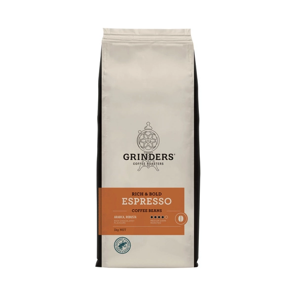 Grinders Rich & Bold Espresso Coffee Beans 1kg