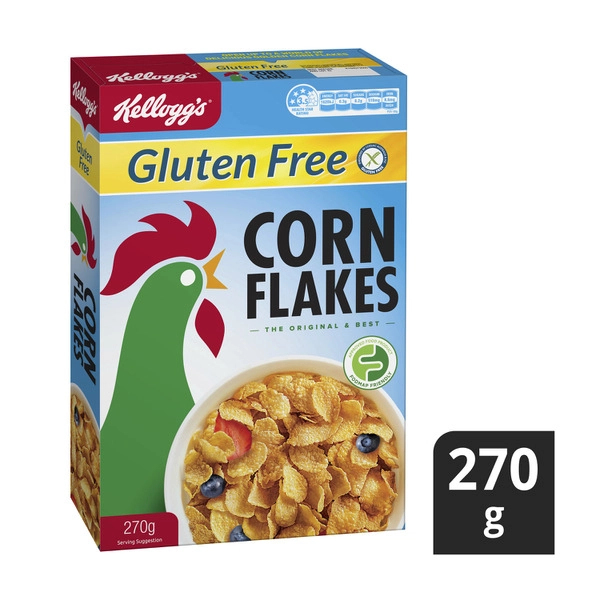 Kellogg's Gluten Free Corn Flakes Breakfast Cereal 270g